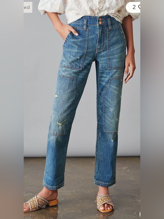Pilcro Denim - Anthropologie Pilcro The Wanderer Relaxed Patch Pocket Jeans Carpenter
